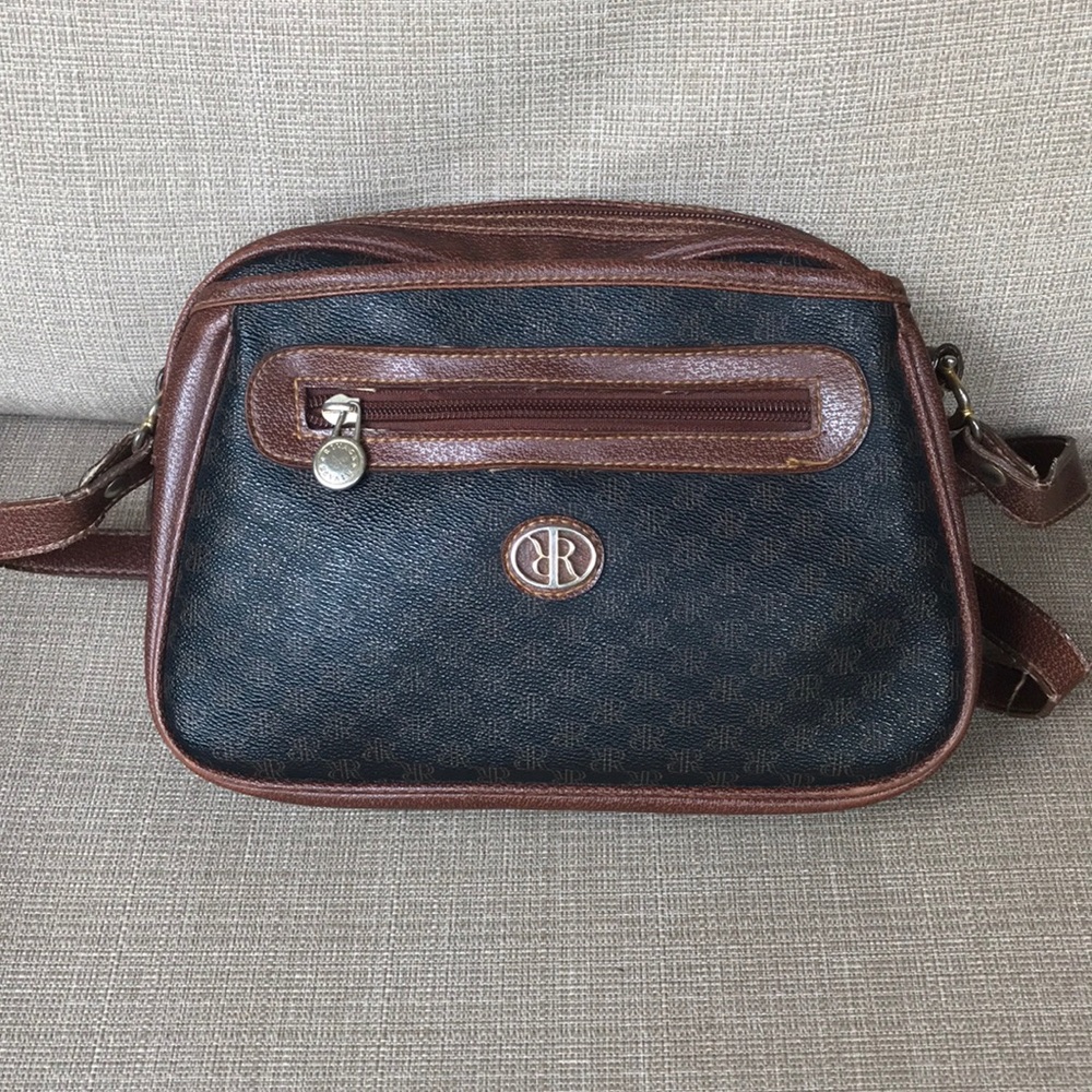 Brown and black Rivage multi pocket purse